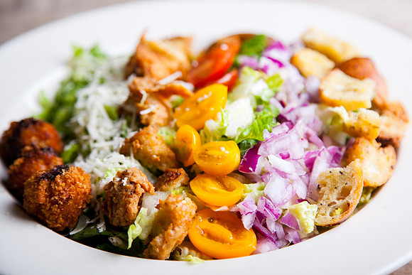 Vegan Chicken Caesar Salad, Char'd City, Baltimore