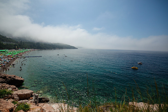 1159 Fog at the beach, Montenegro