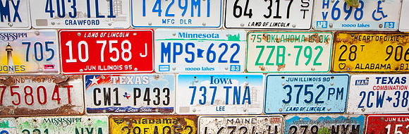 0043 USA car plates
